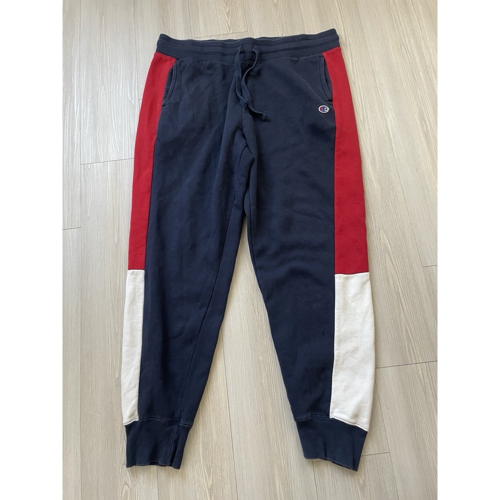 Champion Men's Red White Blue Sweatpants Size Extra Large Athleticwear Lounge